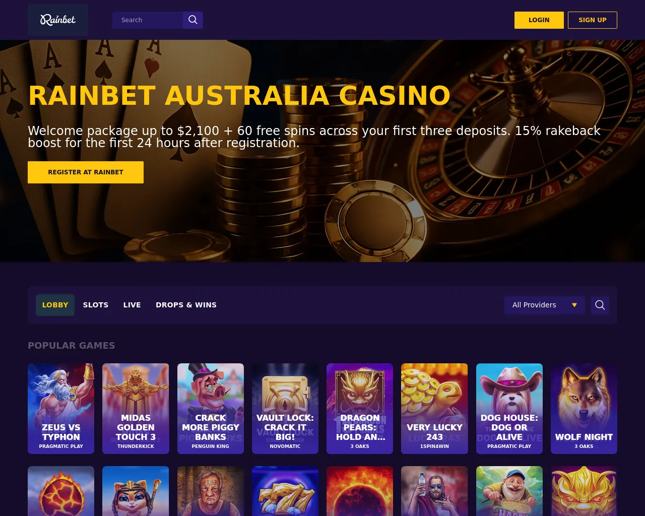 Screenshot of au-rainbet.site
