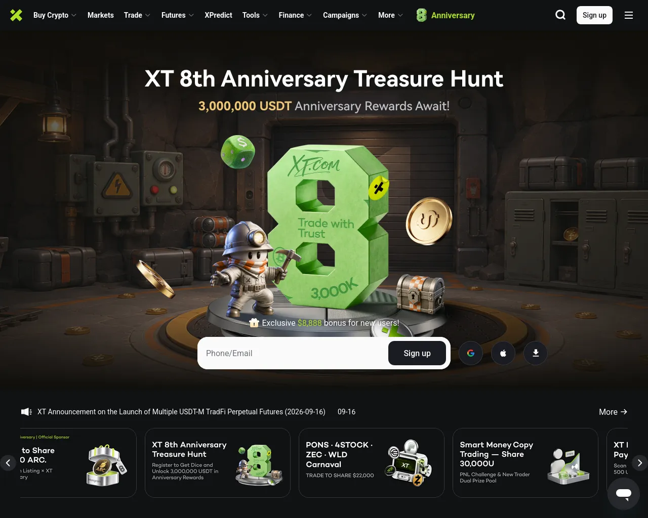Screenshot of xtcoinweb.com