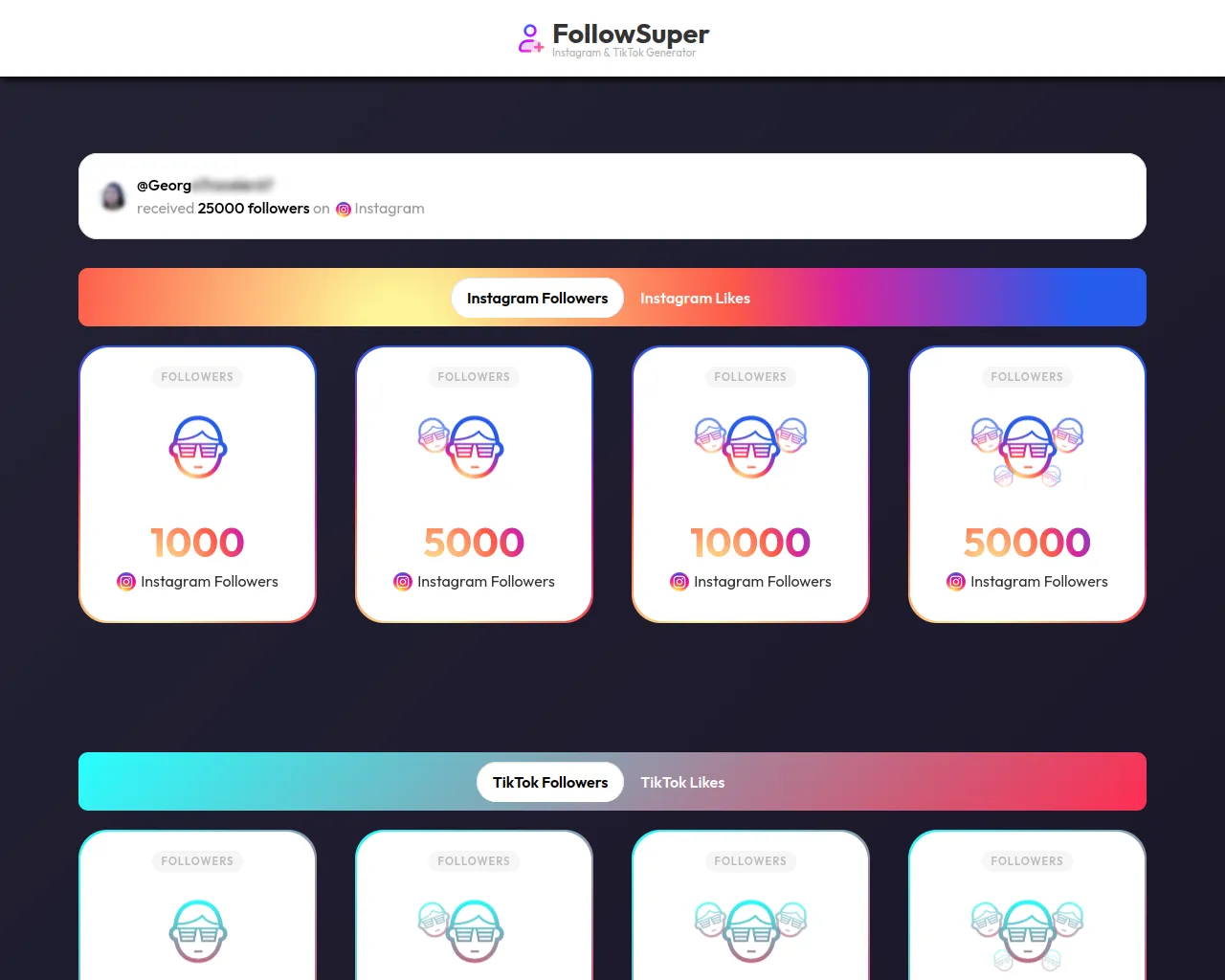 Screenshot of followsuper.com