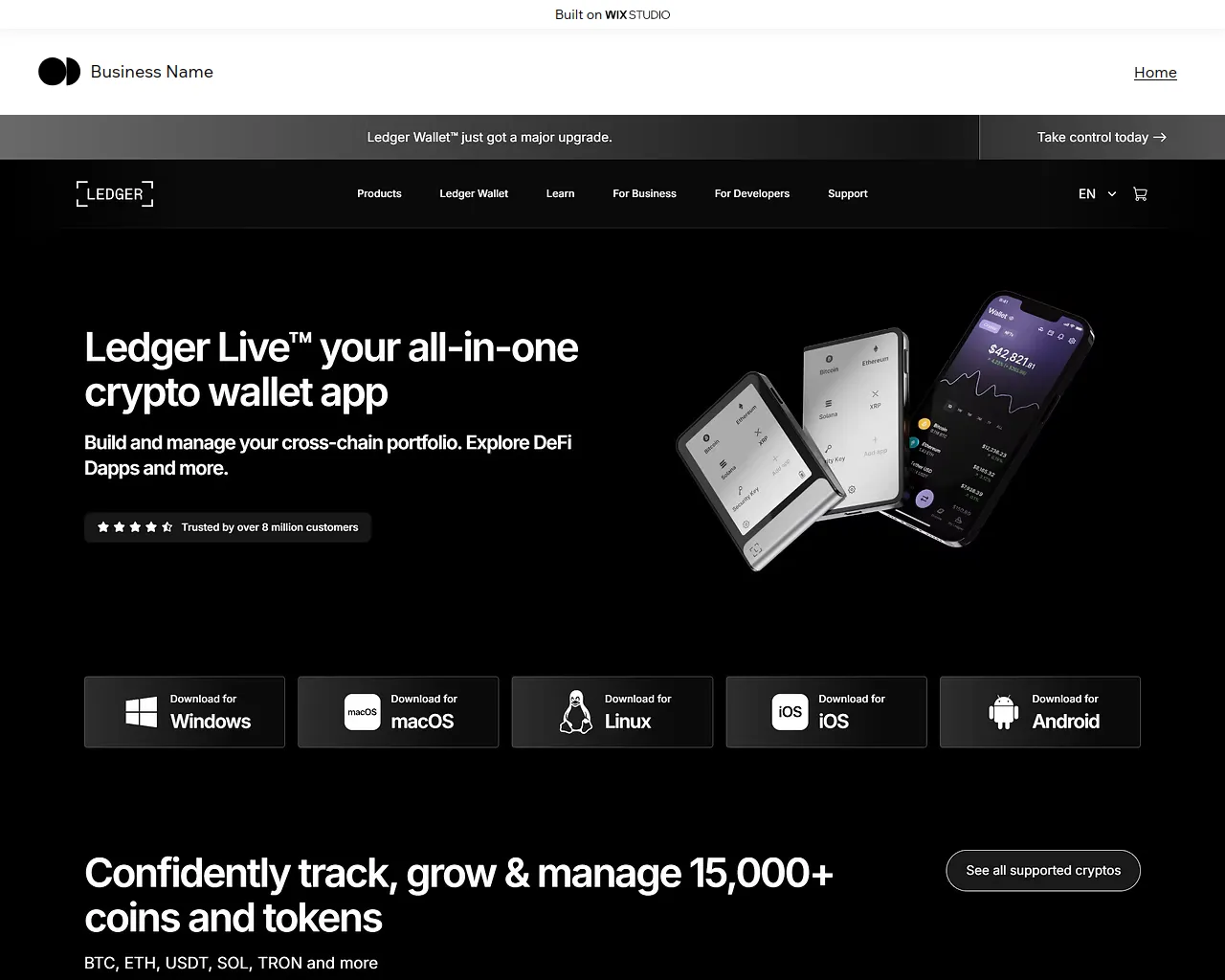 Screenshot of started-appslive.wixstudio.com