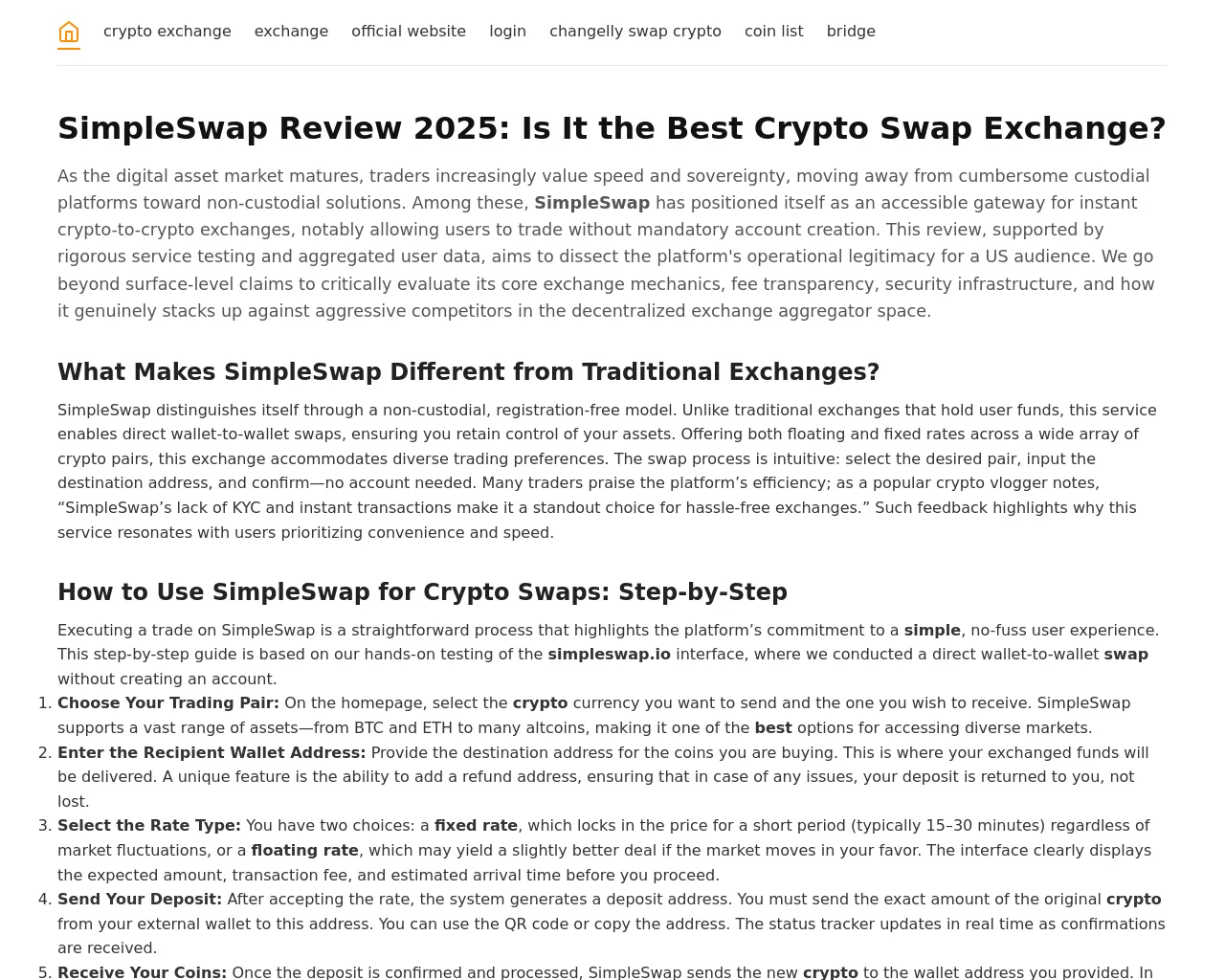 Screenshot of web-simpleswap.to