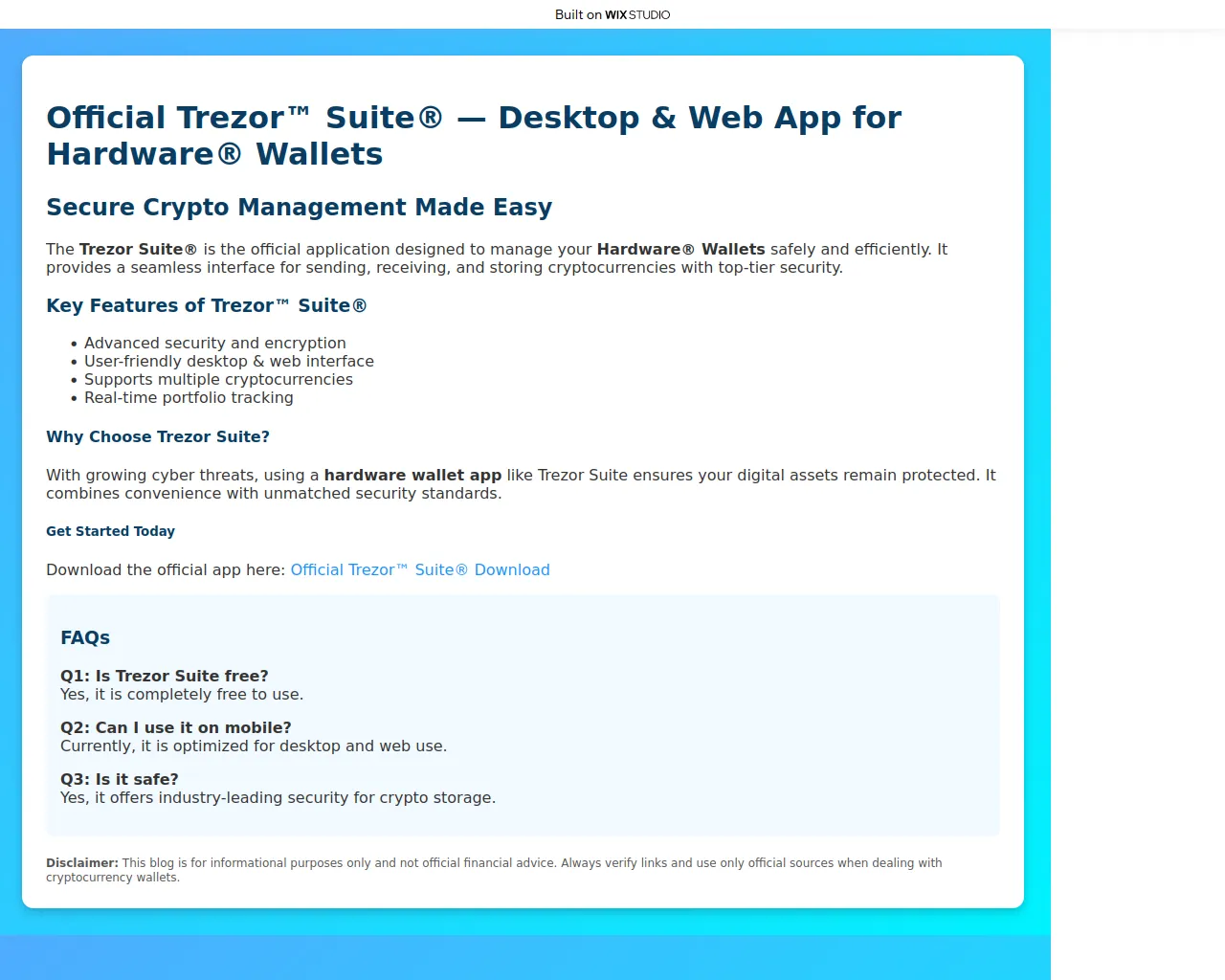 Screenshot of startapp-terxor.wixstudio.com