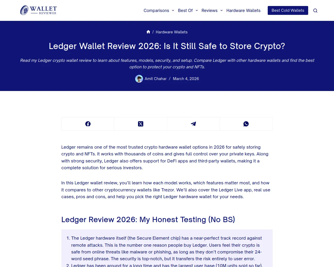 Screenshot of walletreviewer.com