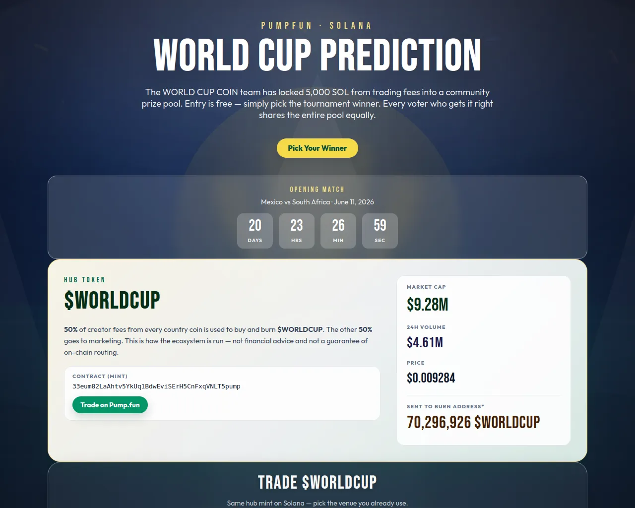 Screenshot of vote-worldcupcoin.com