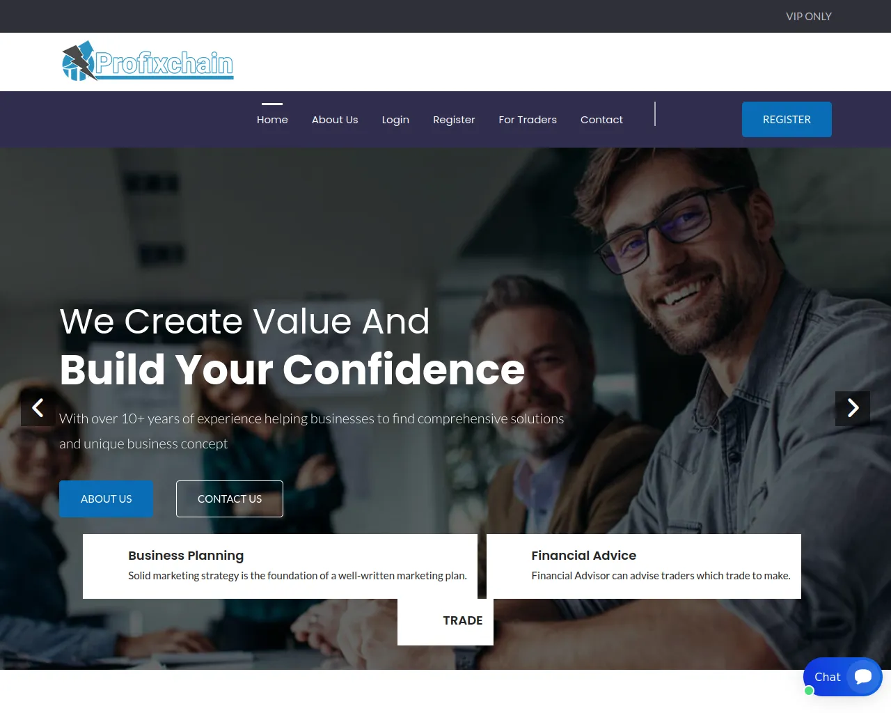 Screenshot of profixchain.com