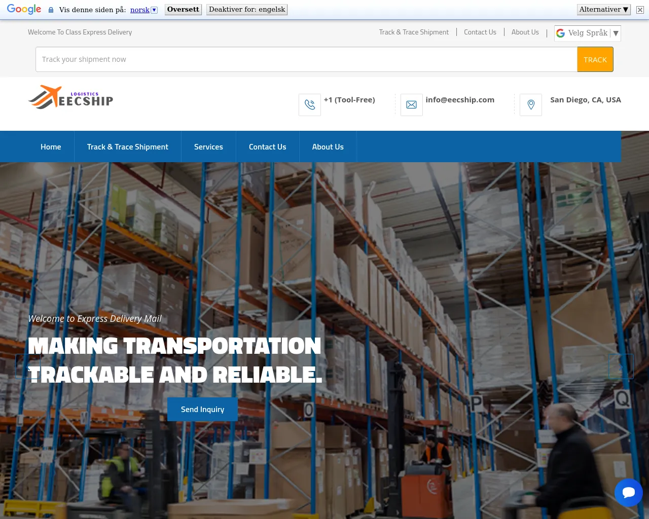 Screenshot of eecship.com