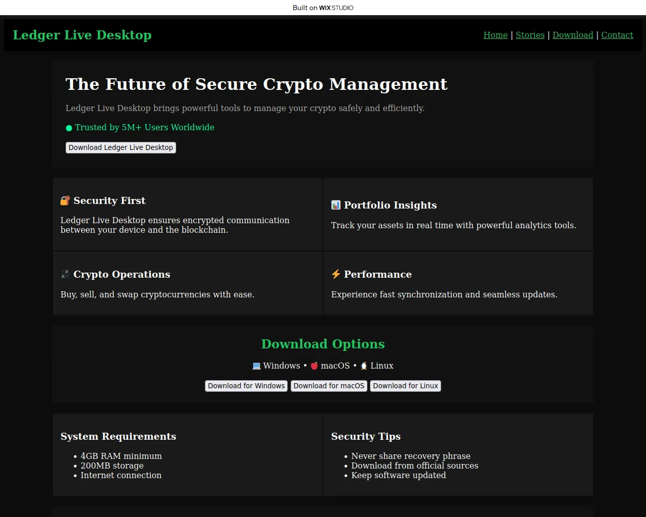 Screenshot of cover-desktop.wixstudio.com