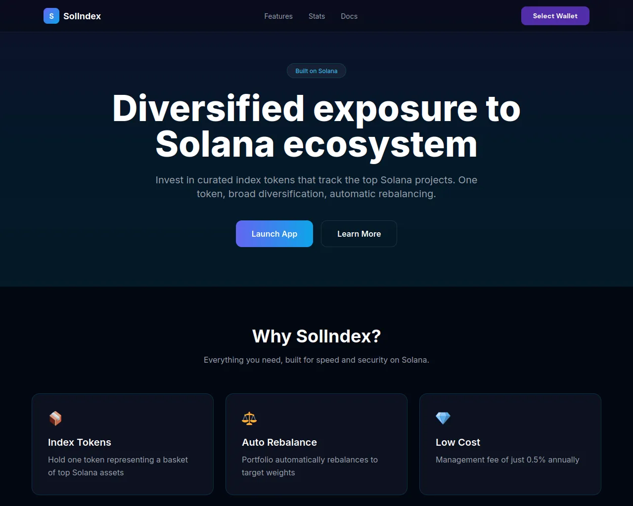 Screenshot of solindex-fund.pages.dev