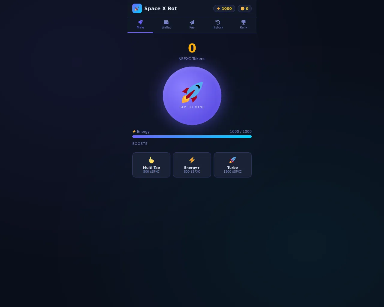 Screenshot of space-x-bot.pages.dev