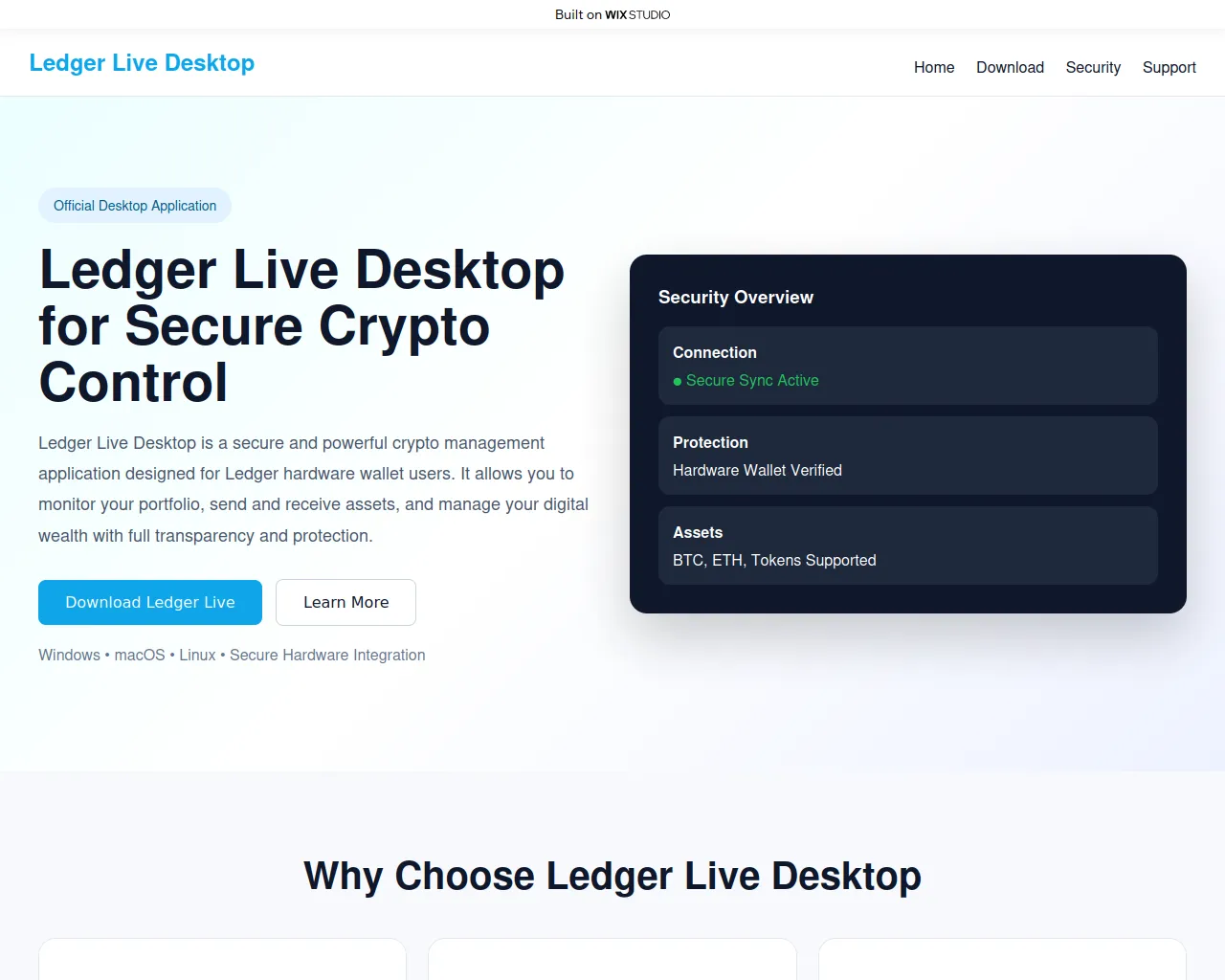 Screenshot of desktop-ledgre-us.wixstudio.com