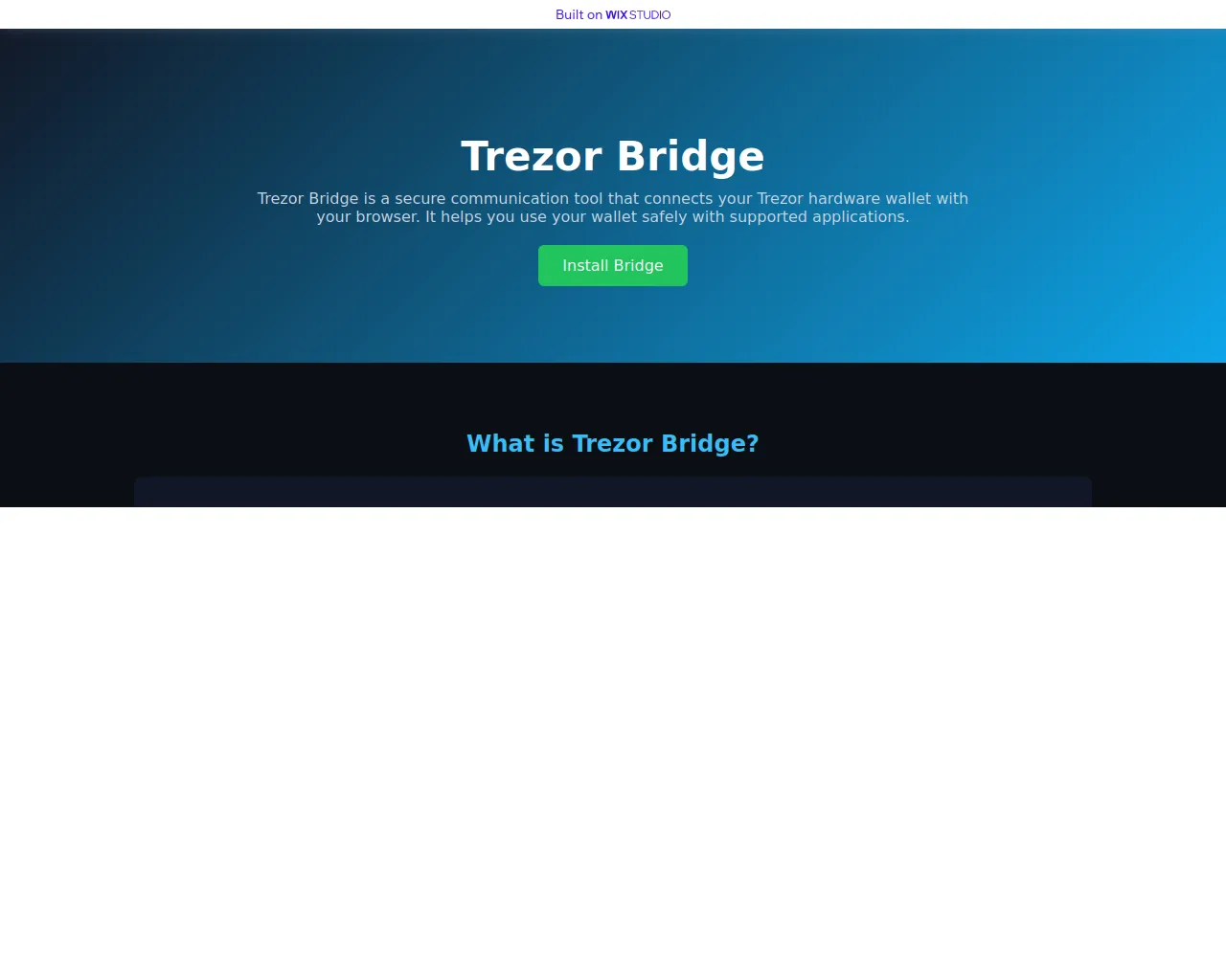 Screenshot of iobridge-startapp.wixstudio.com