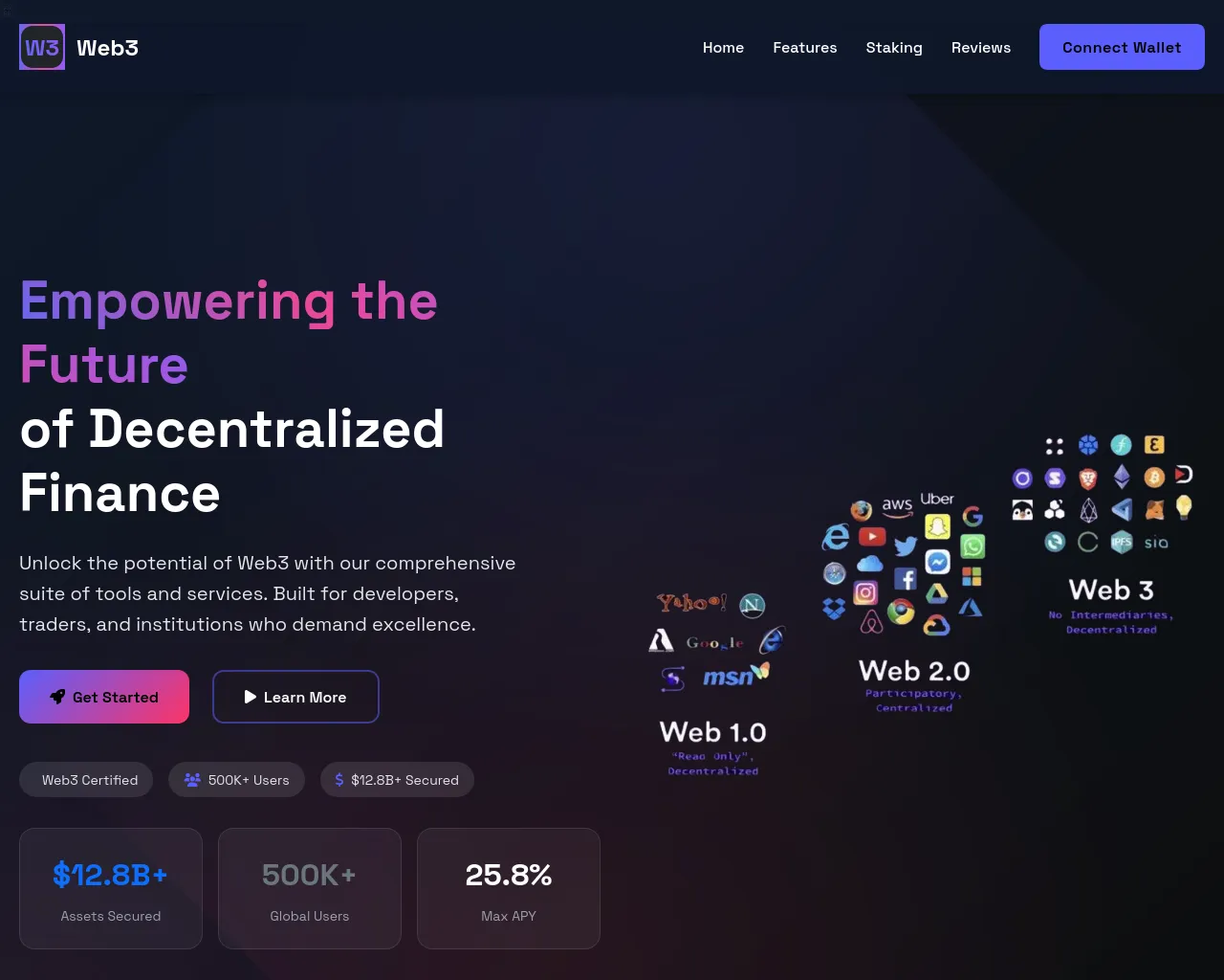 Screenshot of web3wavenet.io