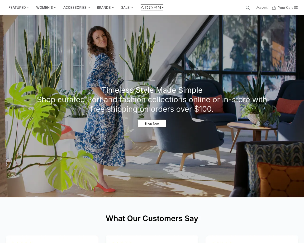 Screenshot of adornstudio.shop