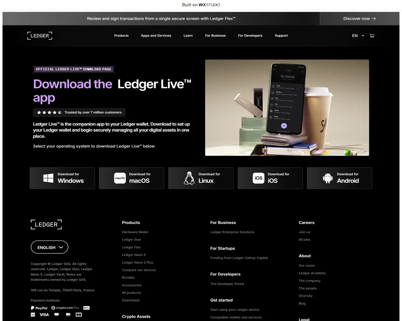 Screenshot of get-comledgr.wixstudio.com