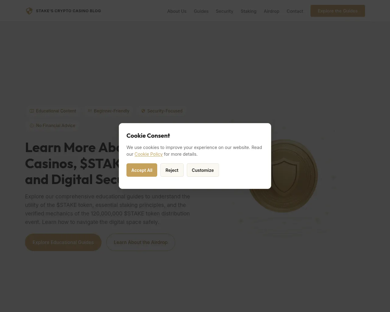 Screenshot of stakes.blog