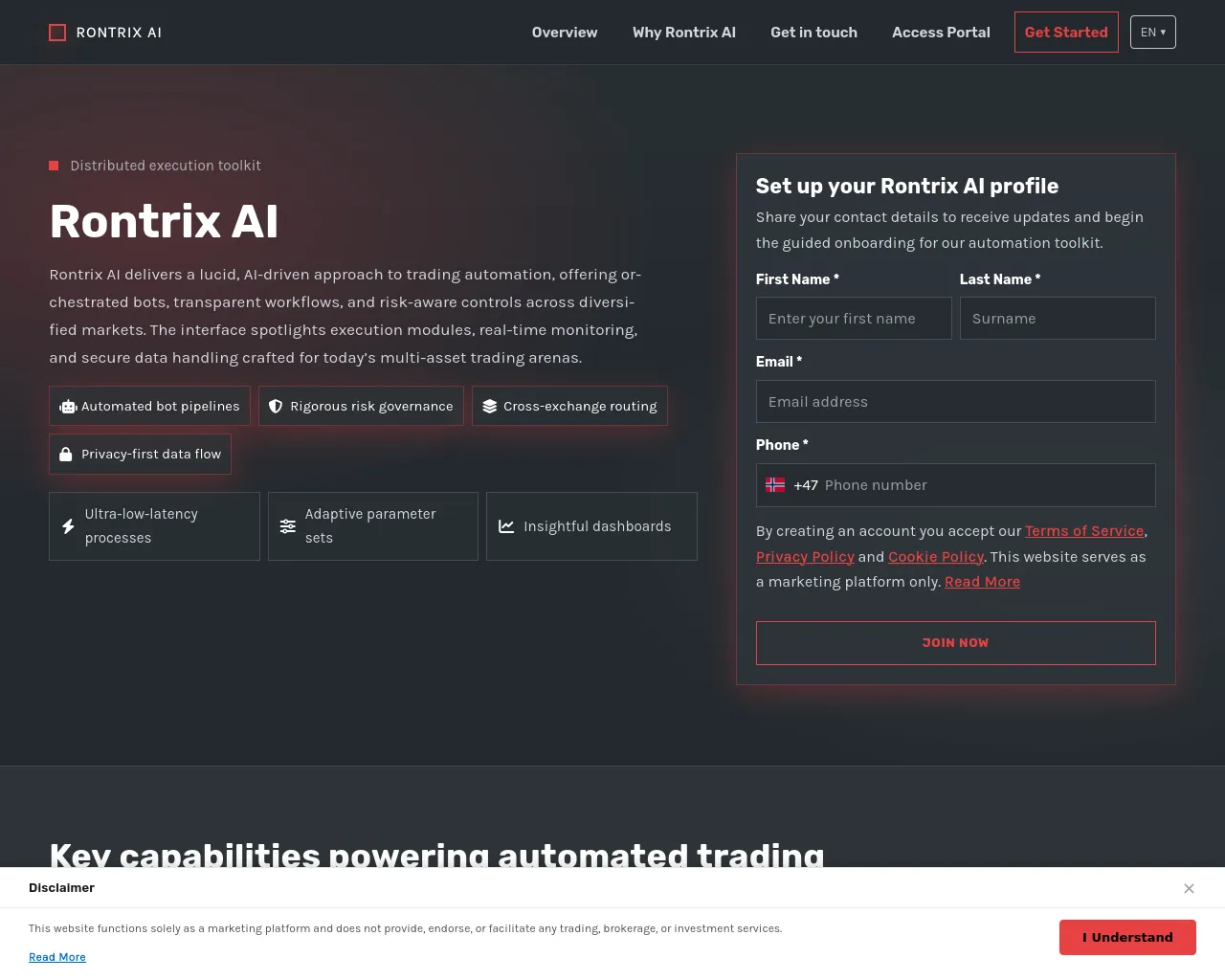 Screenshot of rontrixai.click