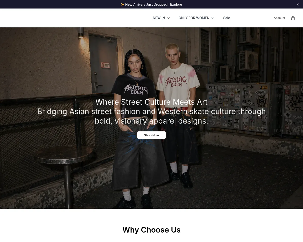 Screenshot of aelfricedenwear.shop