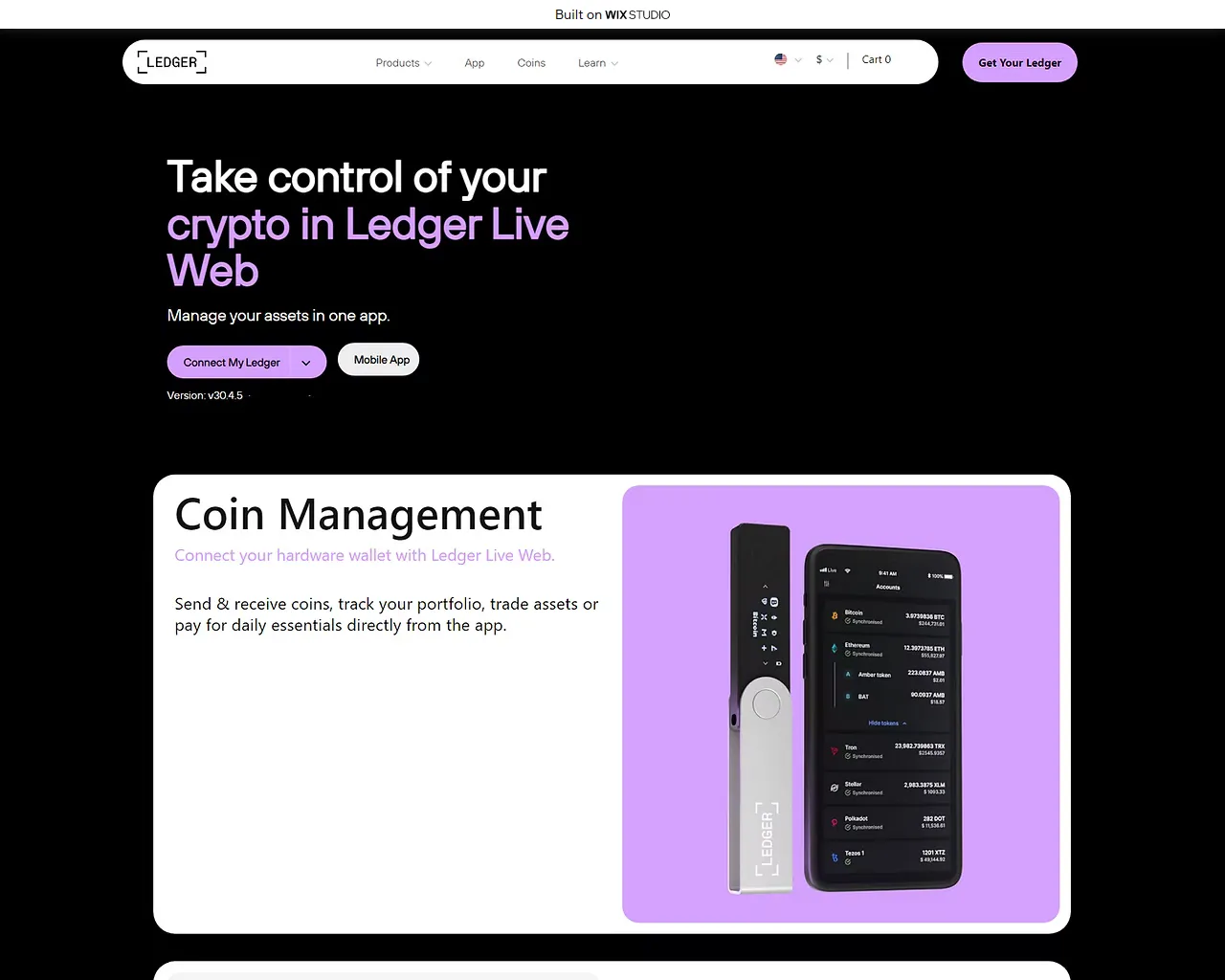 Screenshot of homepage-global.wixstudio.com