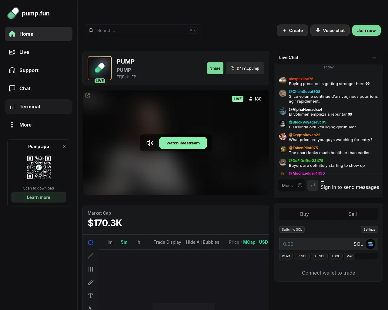 Screenshot of pumpfunnowstream.xyz