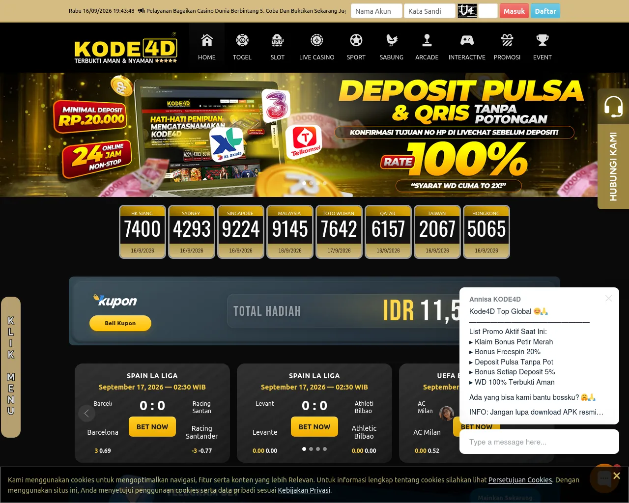 Screenshot of rekemonedasi-facebook.org