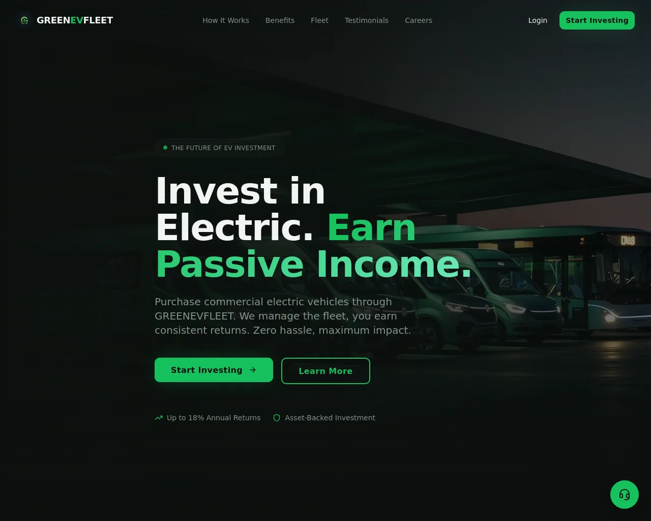 Screenshot of greenevfleet.org