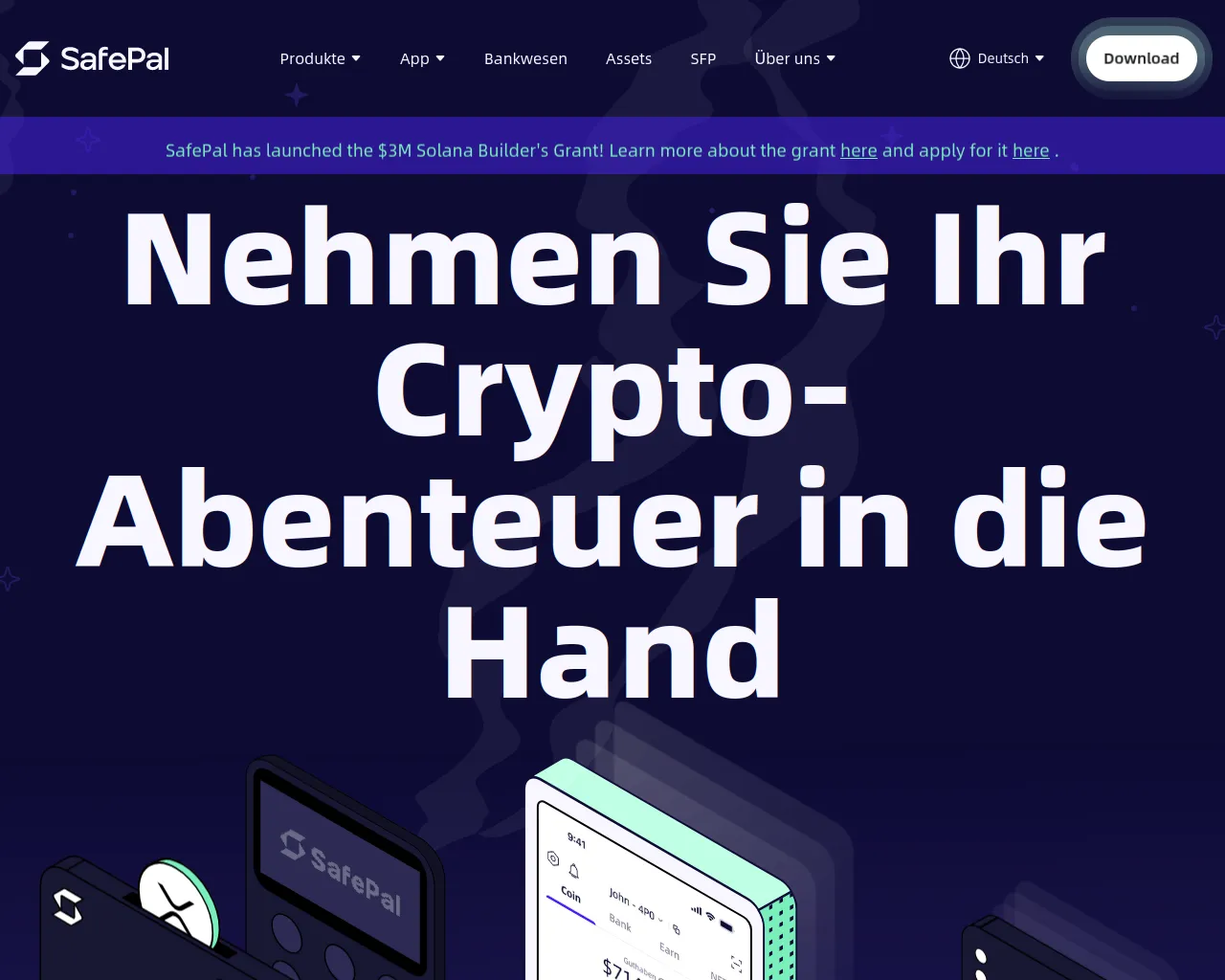 Screenshot of sicherung-safepal.com
