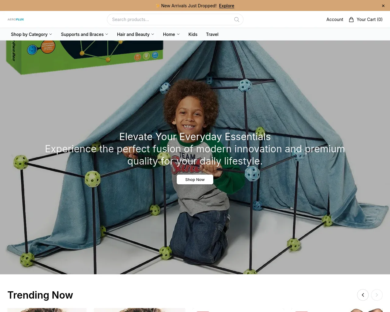 Screenshot of aerofluxhq.shop