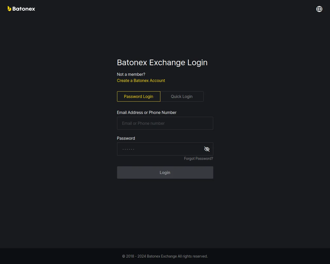 Screenshot of batonex-login-exchange.com