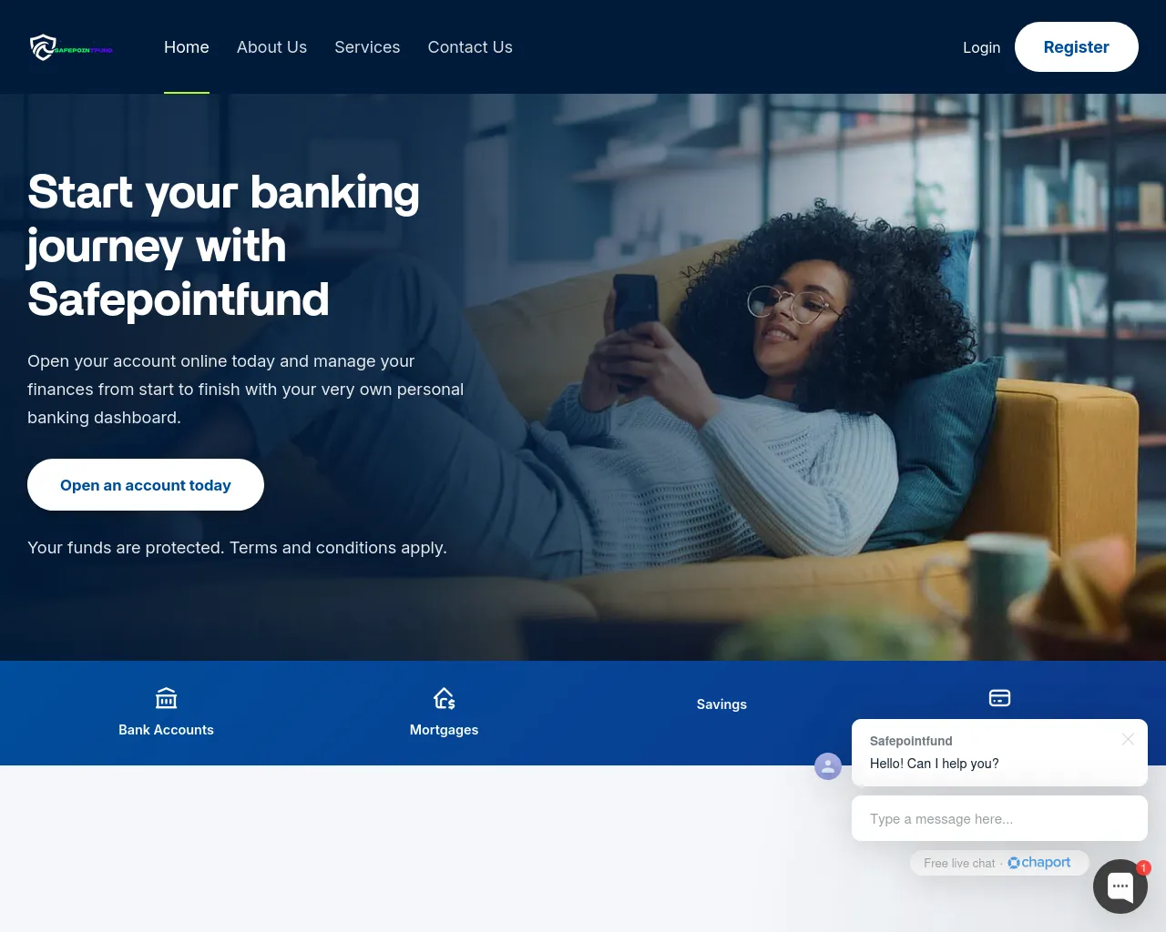 Screenshot of safepointfund.com