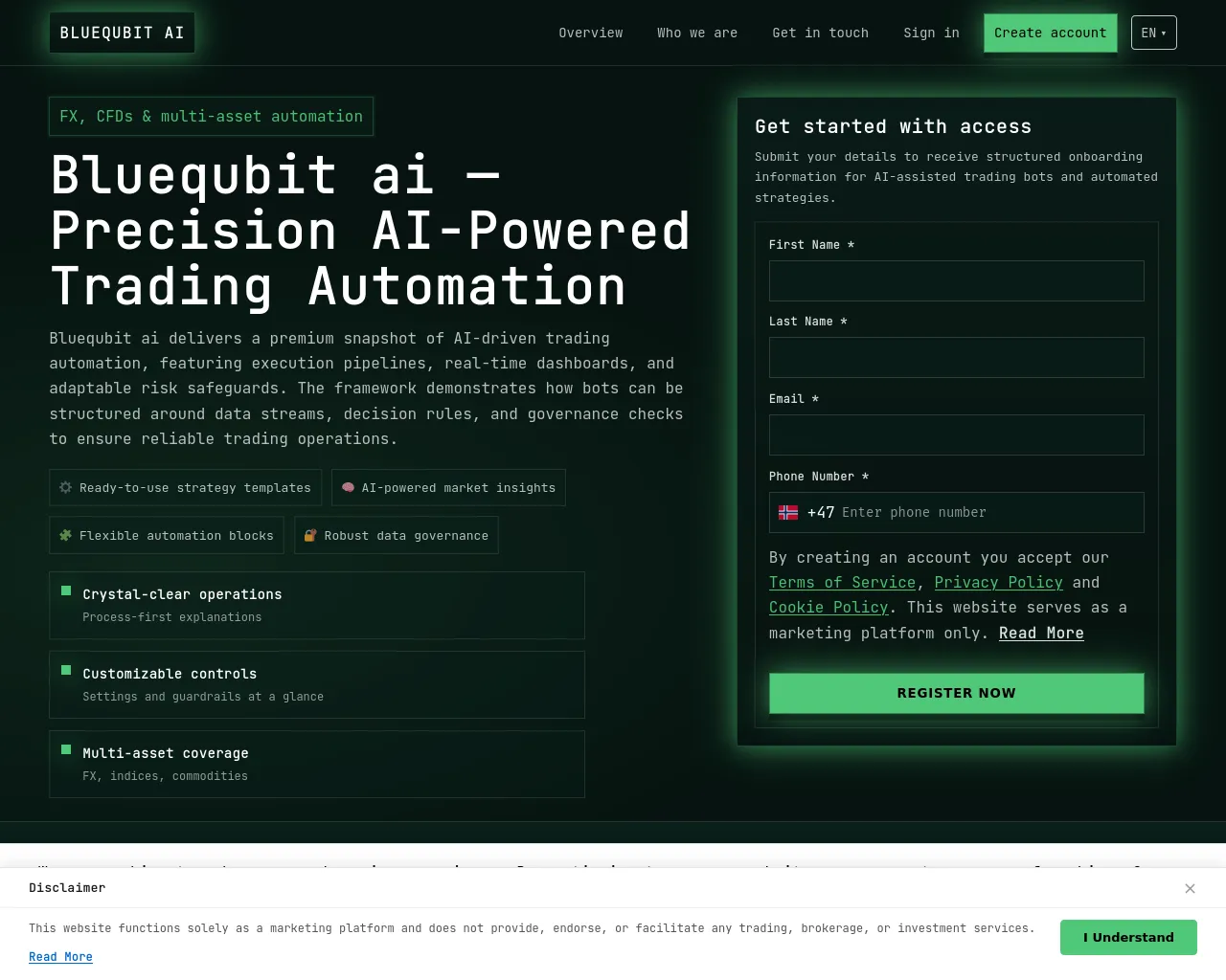 Screenshot of bluequbitai.pro