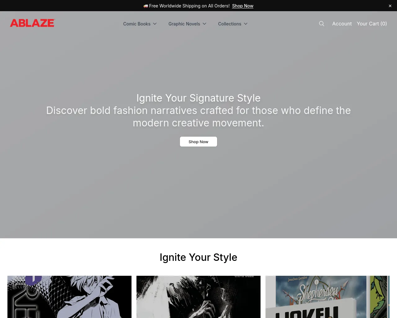 Screenshot of ablazehq.shop