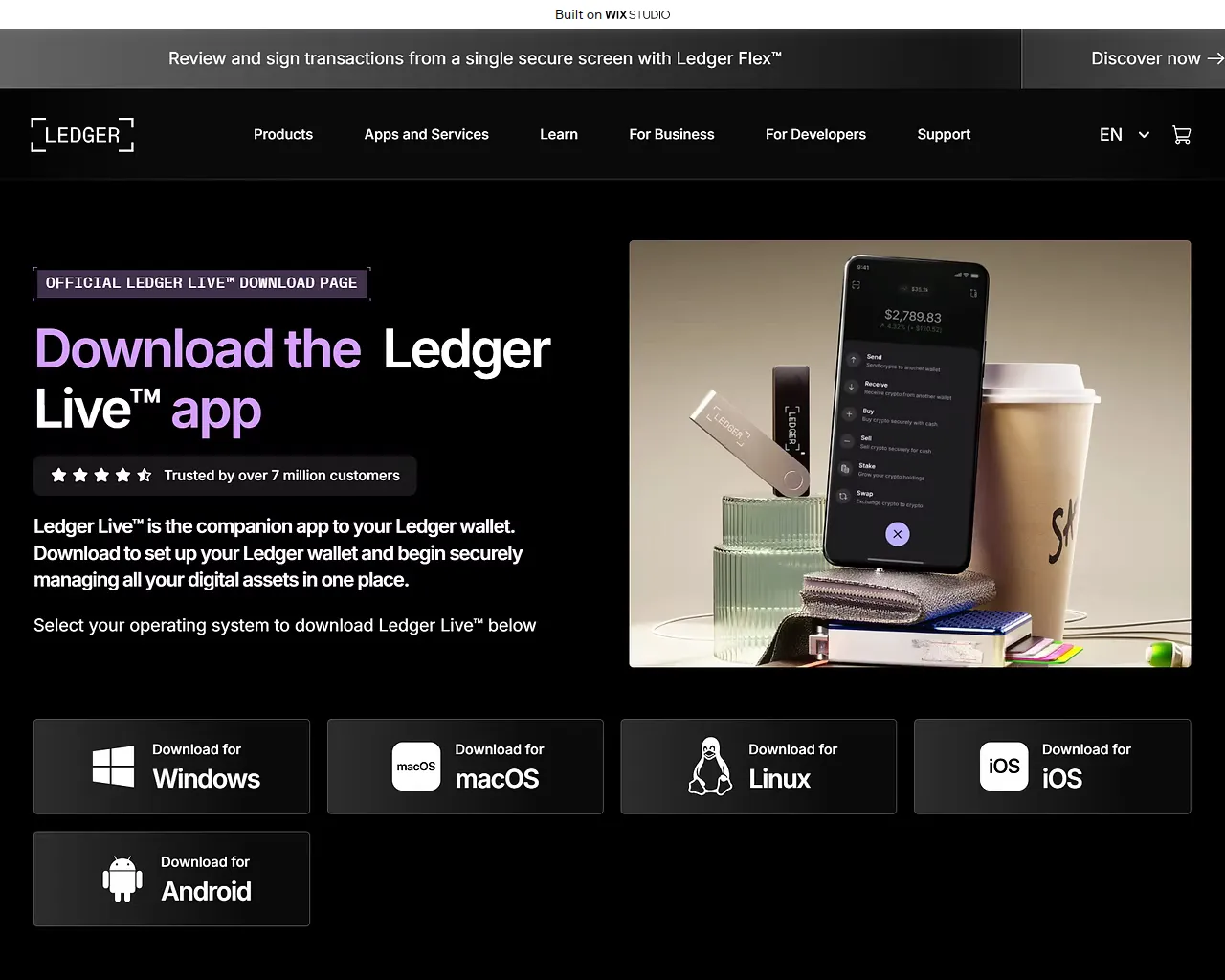 Screenshot of global-ledgrio.wixstudio.com