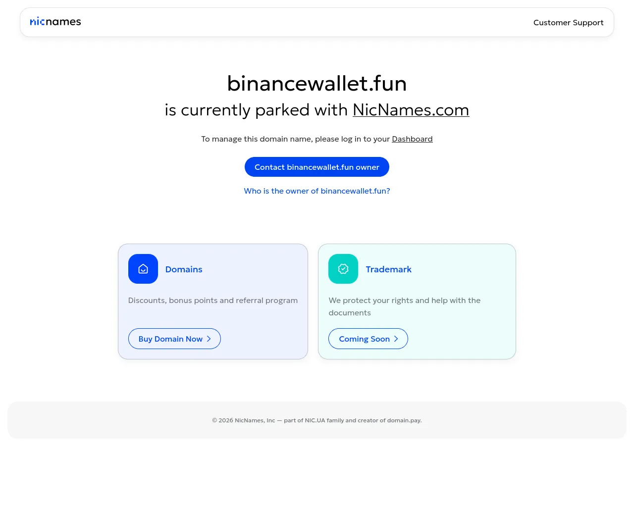 Screenshot of binancewallet.fun