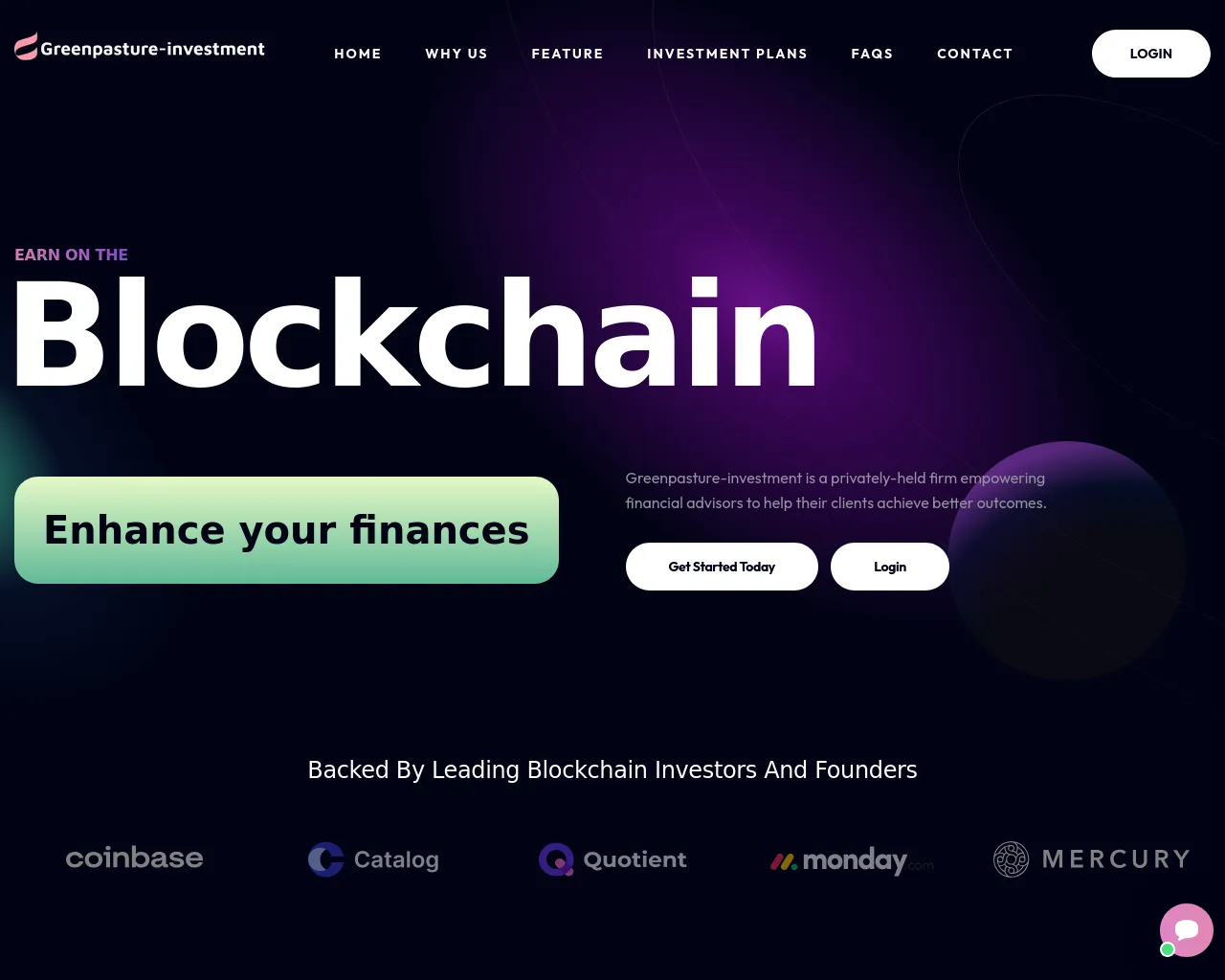 Screenshot of greenpasture-investment.org