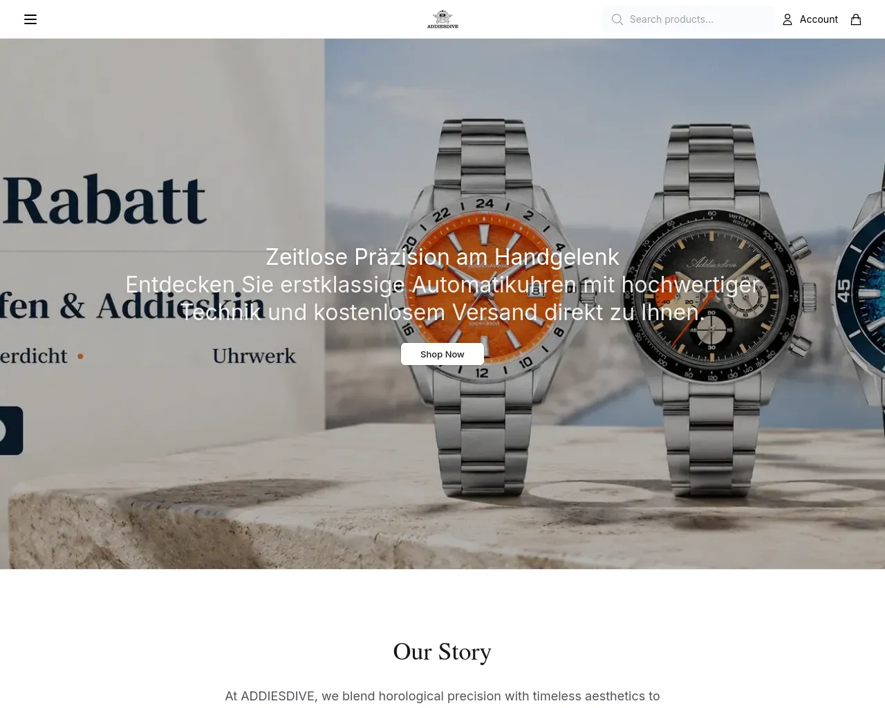 Screenshot of addiesdivewatcheshq.shop