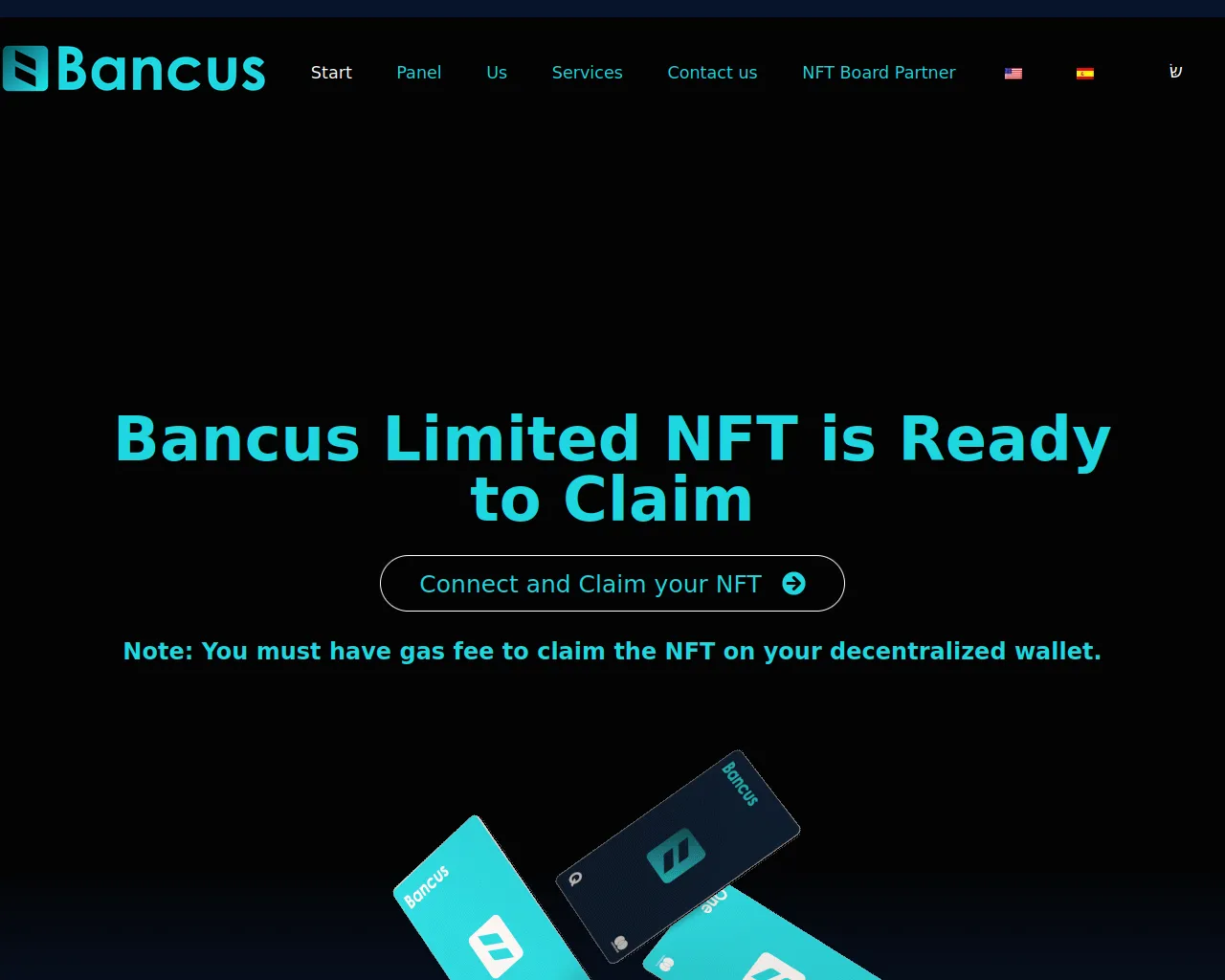 Screenshot of bancusnftclaim.pages.dev