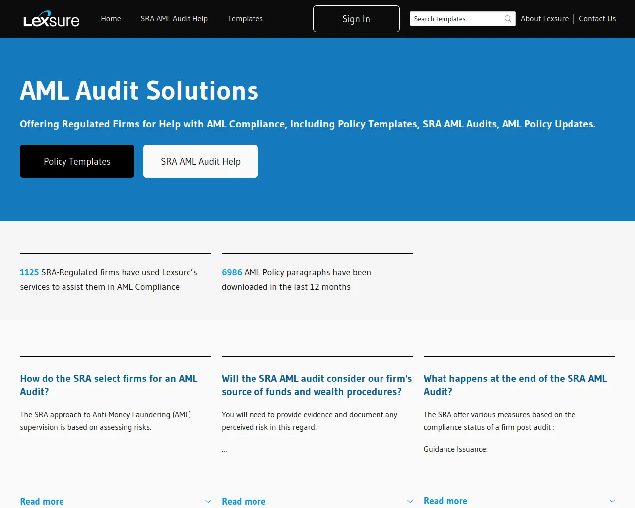 Screenshot of aml-audit-solutions.com