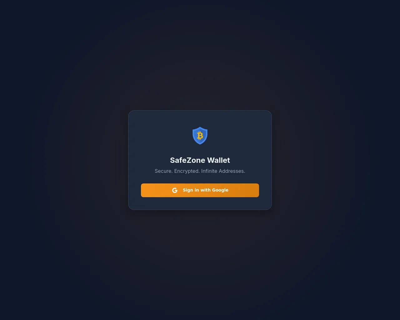 Screenshot of safezonewallet.com