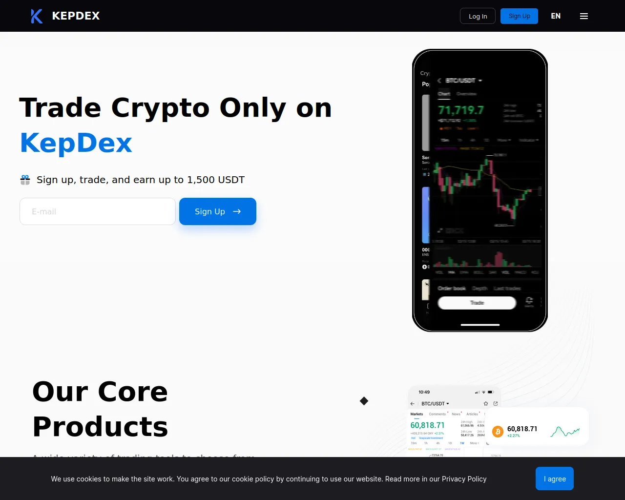 Screenshot of kepdex.io