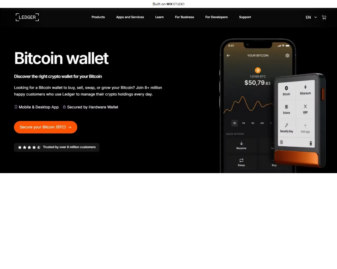 Screenshot of live-en-us.wixstudio.com