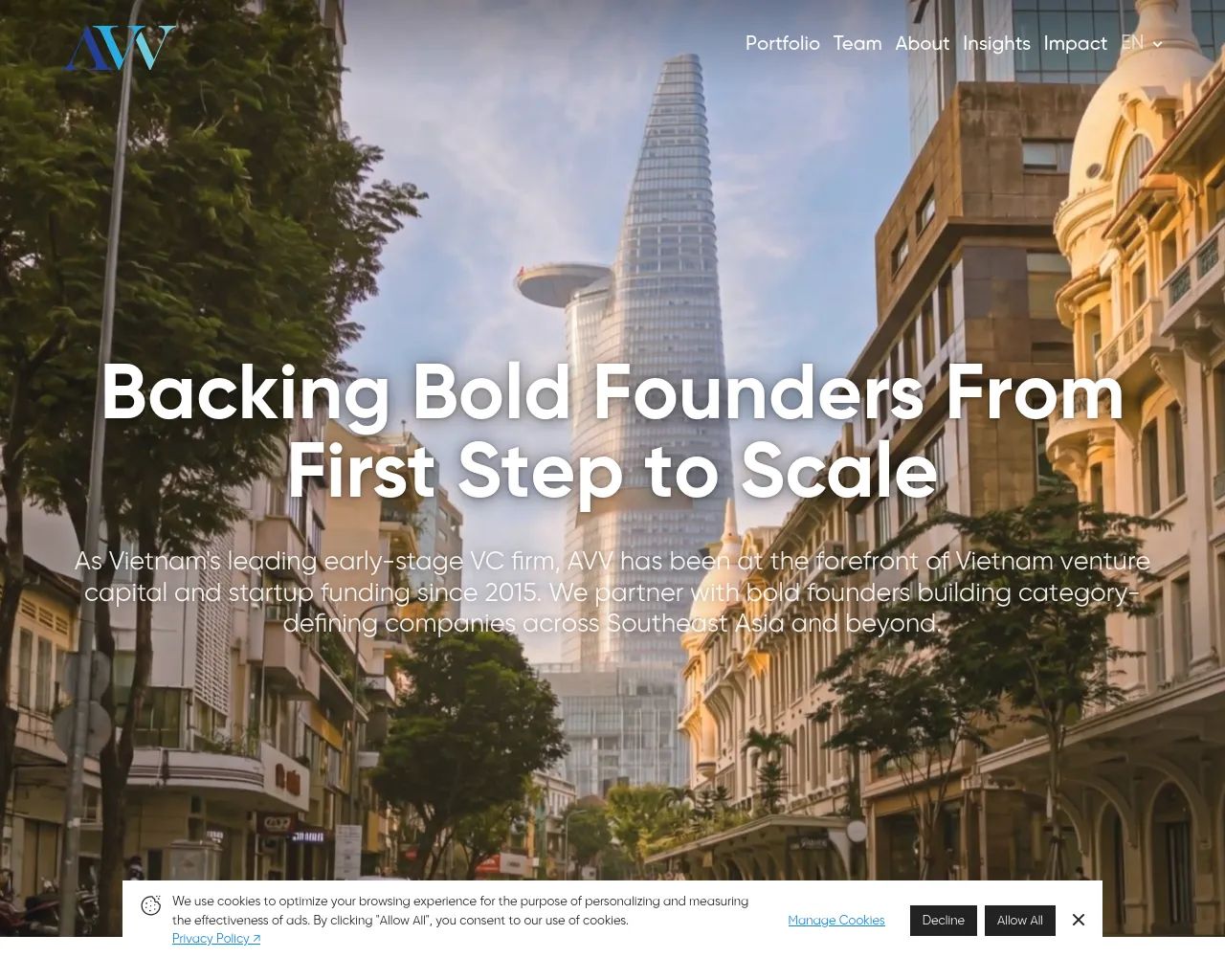 Screenshot of avv.co