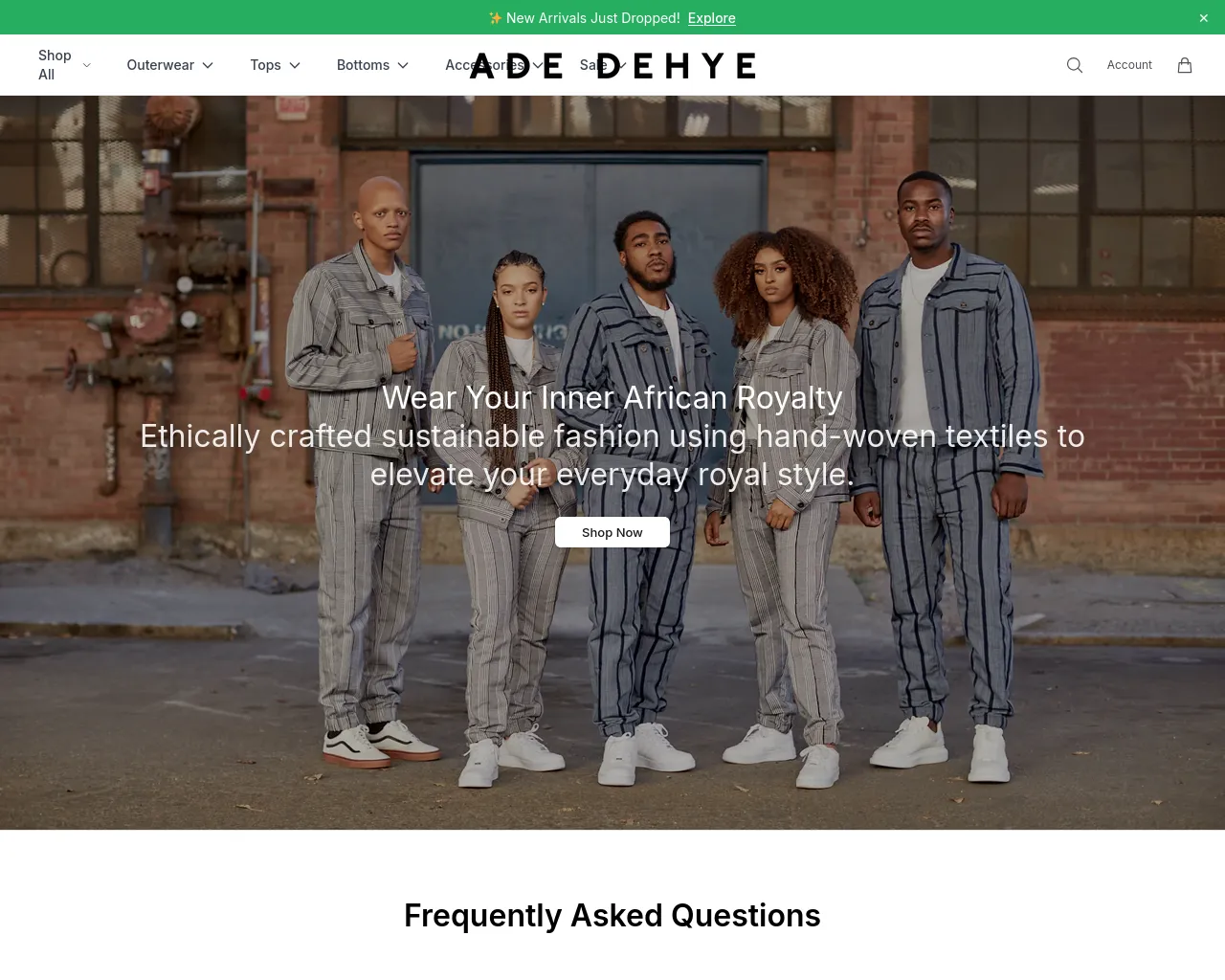 Screenshot of adedehye.shop