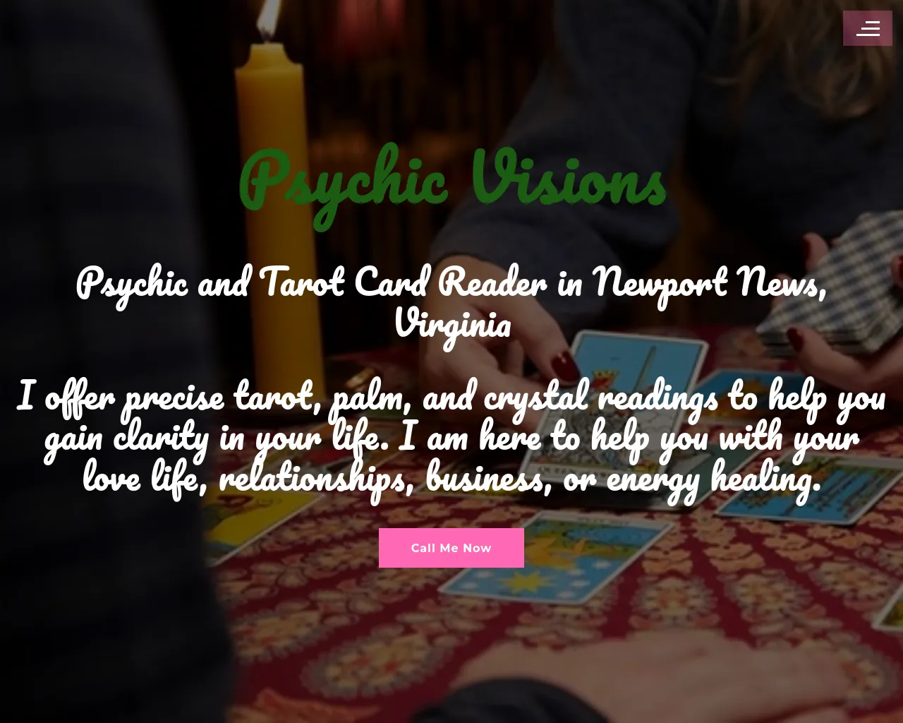 Screenshot of psychicvisionsbygina.com