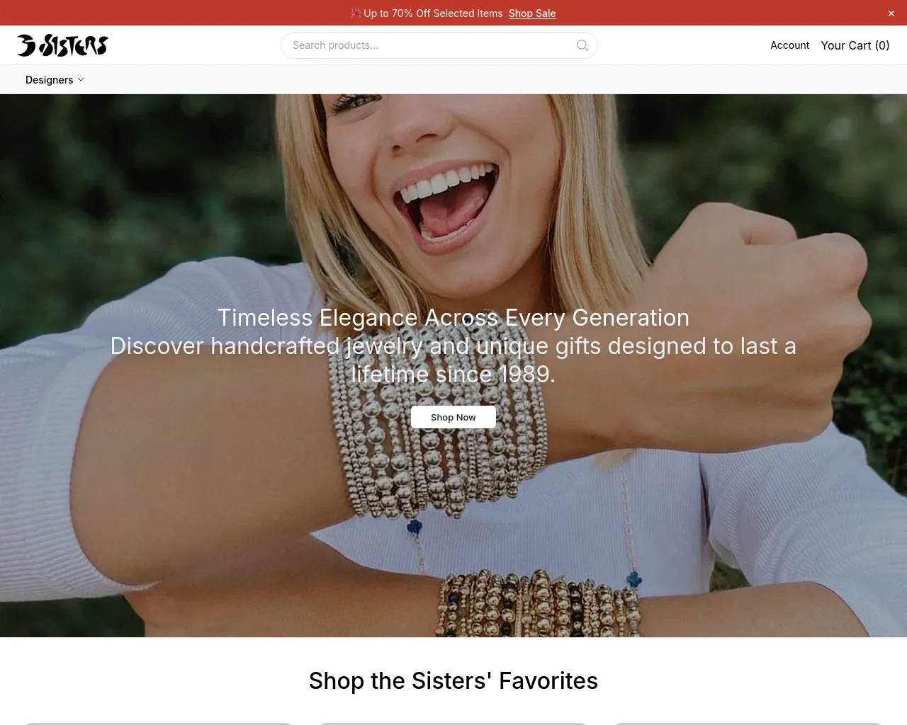 Screenshot of 3sistersstore.shop
