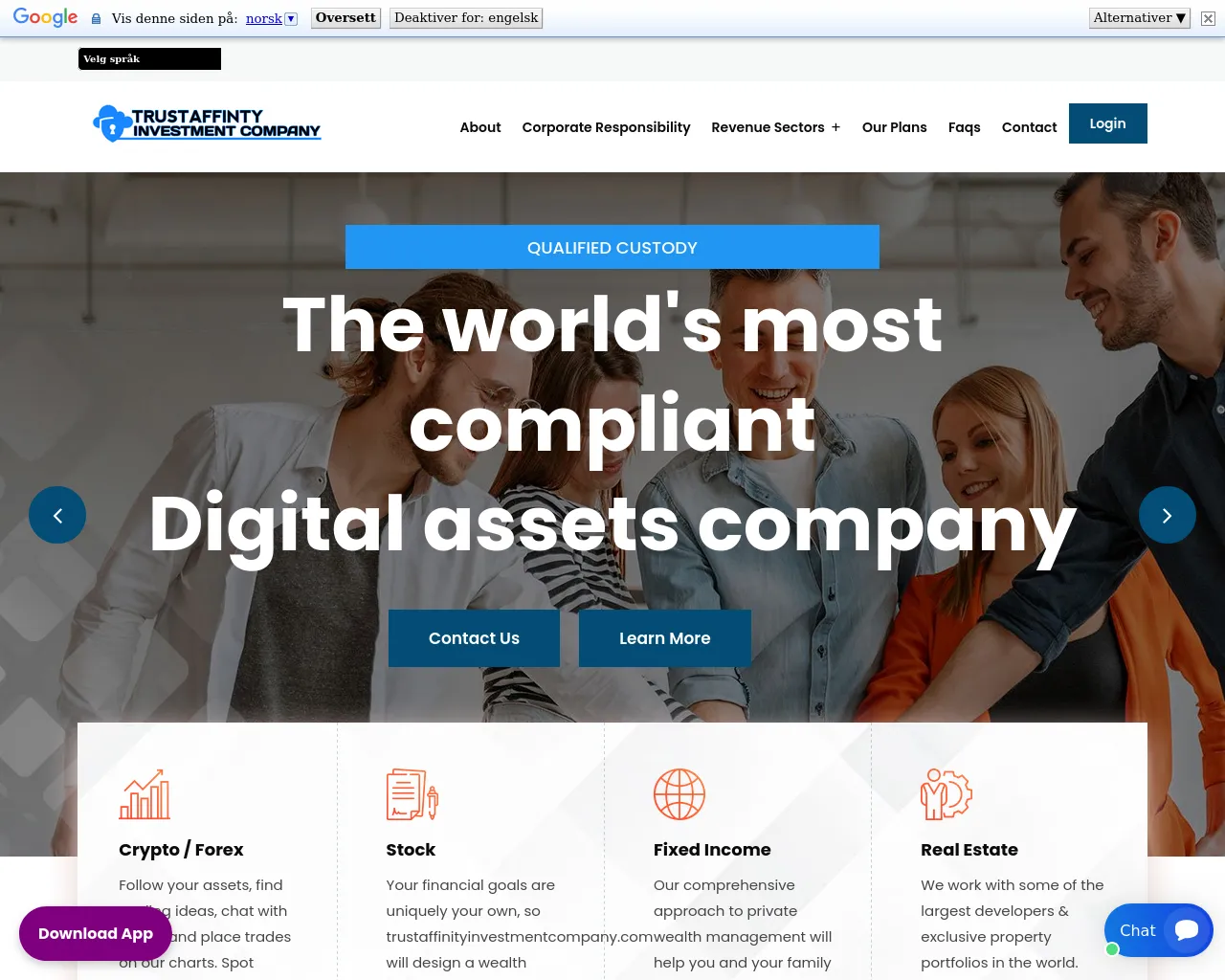 Screenshot of trustaffinityinvestmentcompany.com