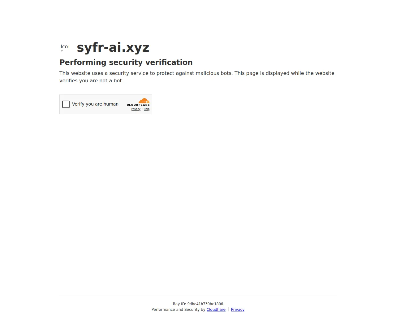 Screenshot of syfr-ai.xyz