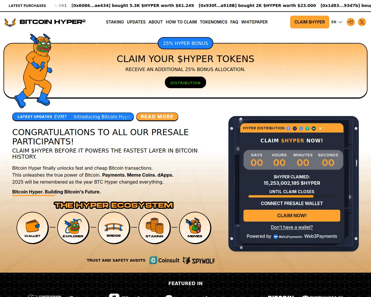 Screenshot of claim.bitcoinhyper.at