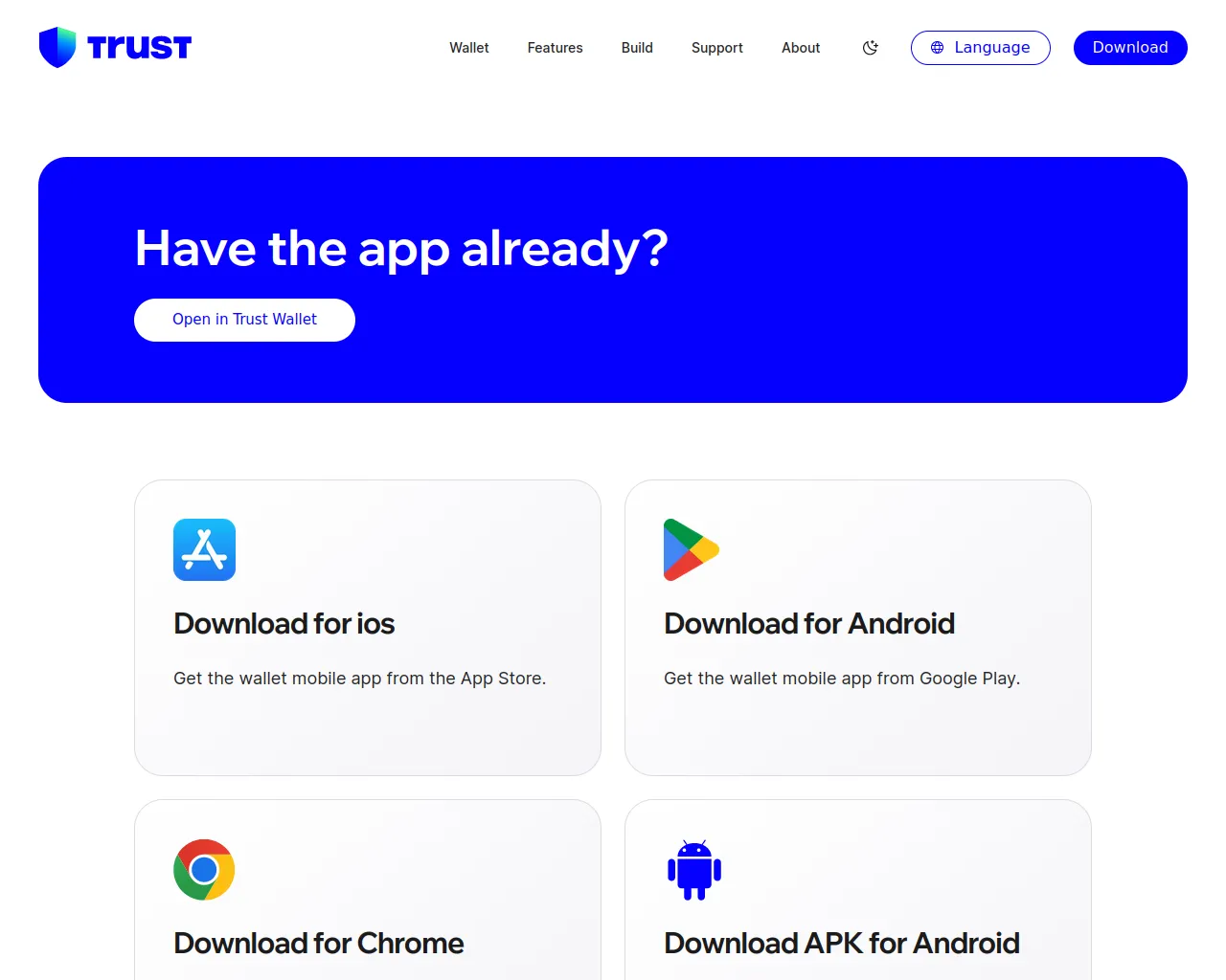 Screenshot of trustwallet-report.com