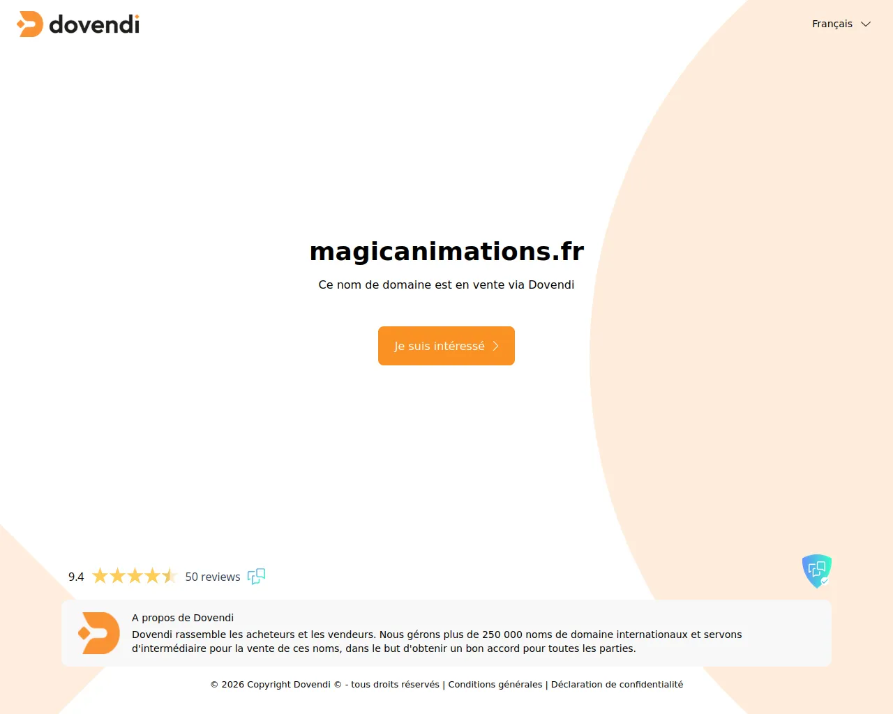 Screenshot of magicanimations.fr