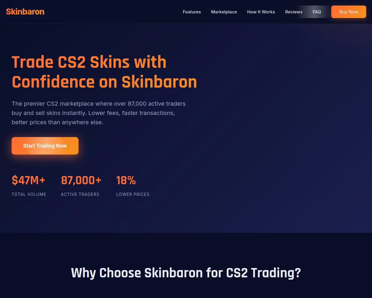 Screenshot of skinbaron.co.com